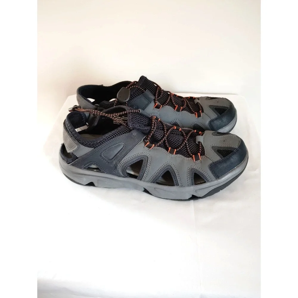 Eddie Bauer Water Sandal Men 11 M Laketrail Gray Heel Strap Beach Hiking Outdoor